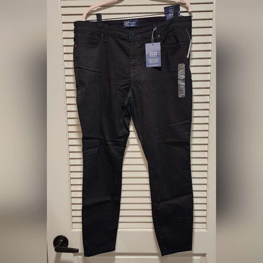 GAP Black Skinny Denim Jeans NWT Size 16